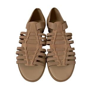 New Eileen Fisher Rato Flat Gladiator Sandal size 5 tan camel color